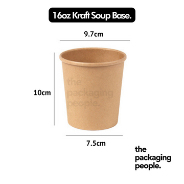 16oz / 475ml Kraft EcoTub - 500Pcs/Ctn