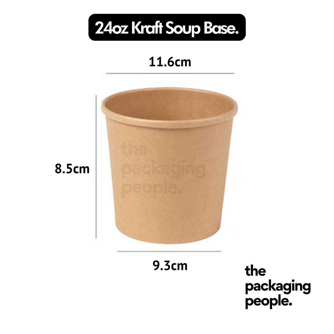 24oz / 710ml Kraft EcoTub - 500Pcs/Ctn