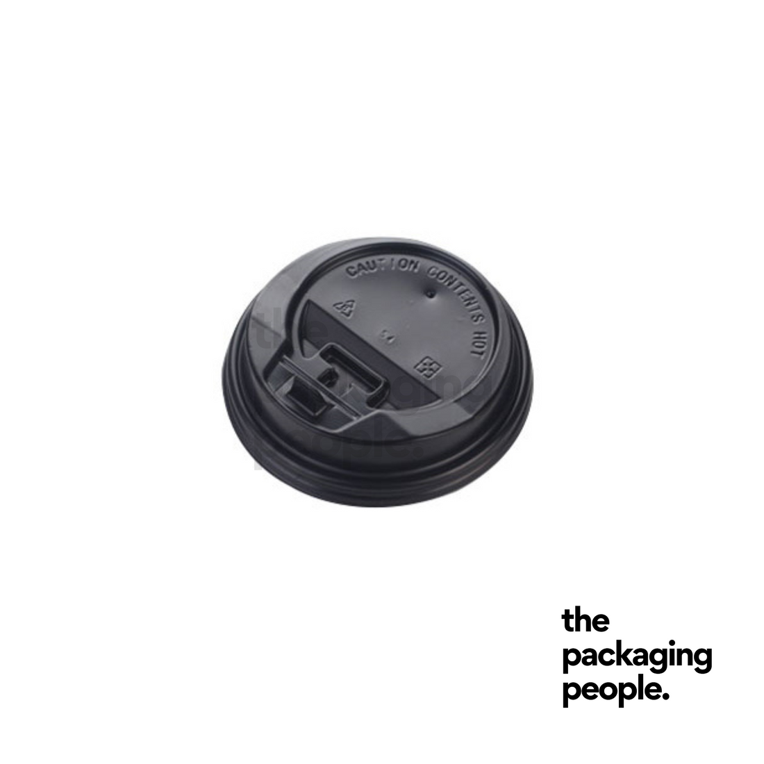 90mm Black EcoCup Lid | Black Hot Cup Lid- 1000Pcs/Ctn