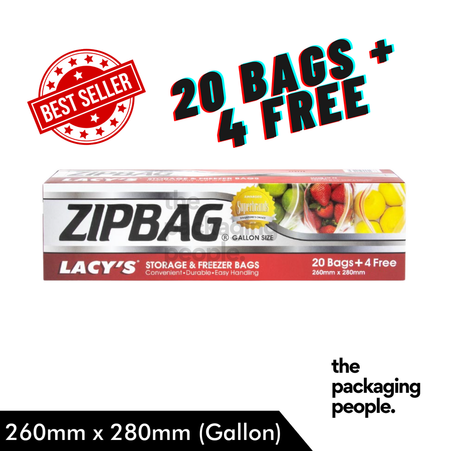 Lacy's ZipBag / Storage Bag / Freezer Bag / Resealable Bag