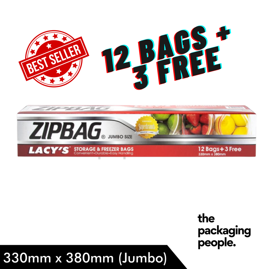 LACY'S ZIPBAG / STORAGE BAG / FREEZER BAG / RESEALABLE BAG | DURABLE MULTI-PURPOSE STORAGE SOLUTION |