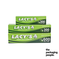 LACY'S CHEFWRAP - PREMIUM QUALITY PVC CLING FILM WITH SLIDE CUTTER | DURABLE FOOD-SAFE CLING FILM |