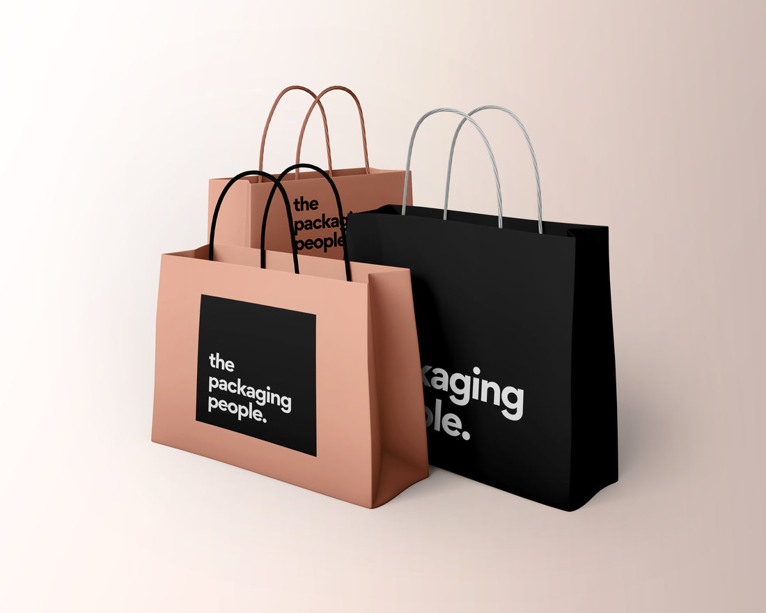 CUSTOM KRAFT PAPER BAGS | CUSTOMIZABLE LOGO PAPER BAGS | MOQ 30,000 PCS ONWARDS